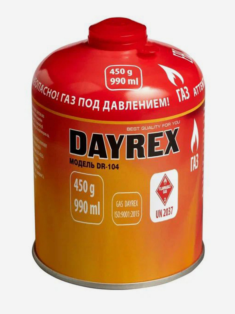 DAYREX-104 1/12 газовый баллон 450гр, шт Красный, оранжевый цвет — купить  за 525 руб. со скидкой 8 %, отзывы в интернет-магазине Спортмастер