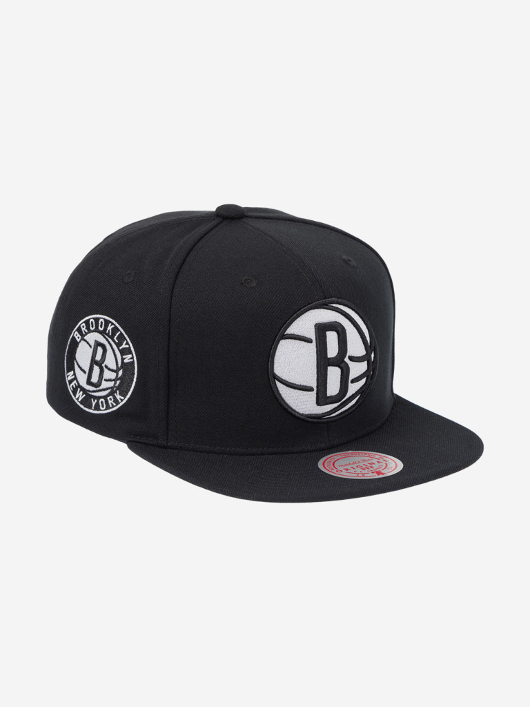 Бейсболка с прямым козырьком MITCHELL NESS HS8547-BNEBLCK Brooklyn Nets NBA (черный)