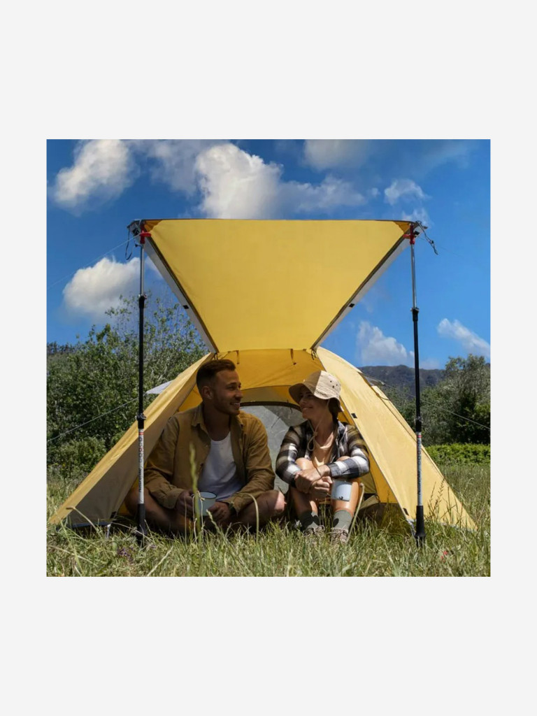 Палатка Naturehike P-Series 4-местная, алюминиевый каркас, желтая