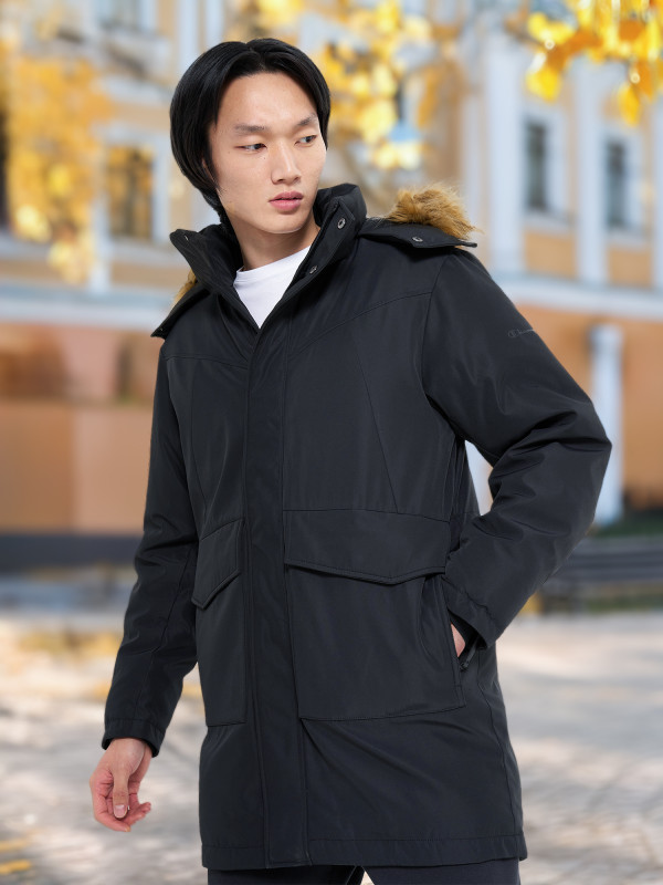 Куртка утепленная мужская Champion арт. 221086 черный цвет — купить за 11249 руб. со скидкой 70 %, отзывы в интернет-магазине Спортмастер