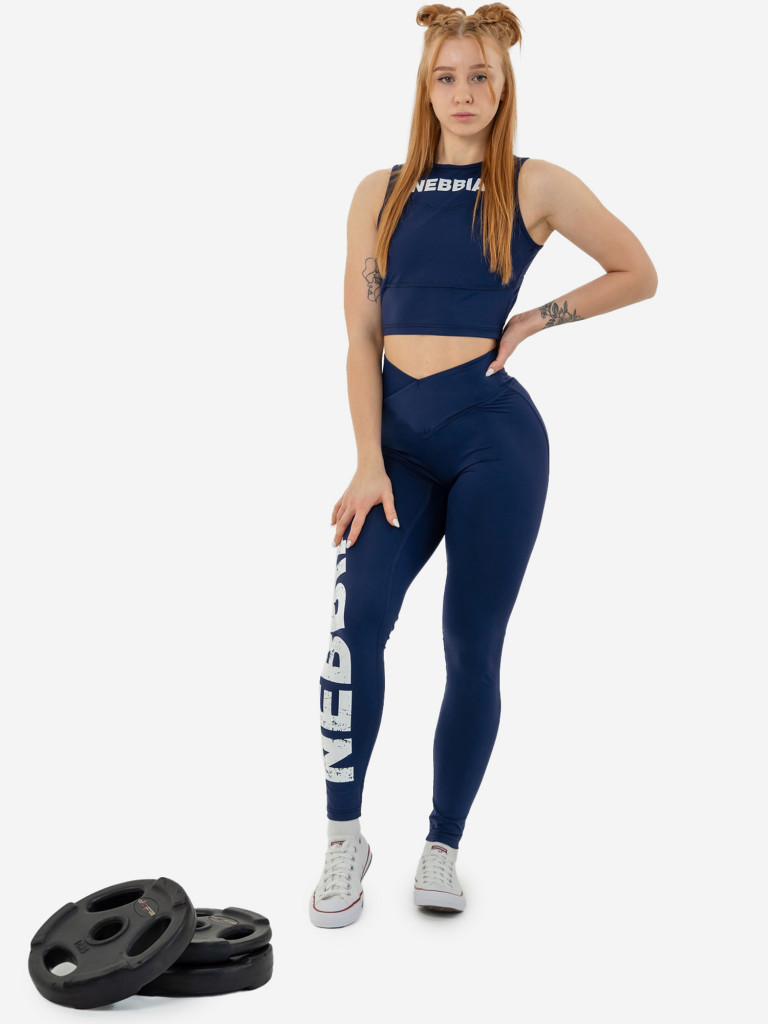 Легинсы спортивные женские High waisted gym leggings GLUTE CHECK 613