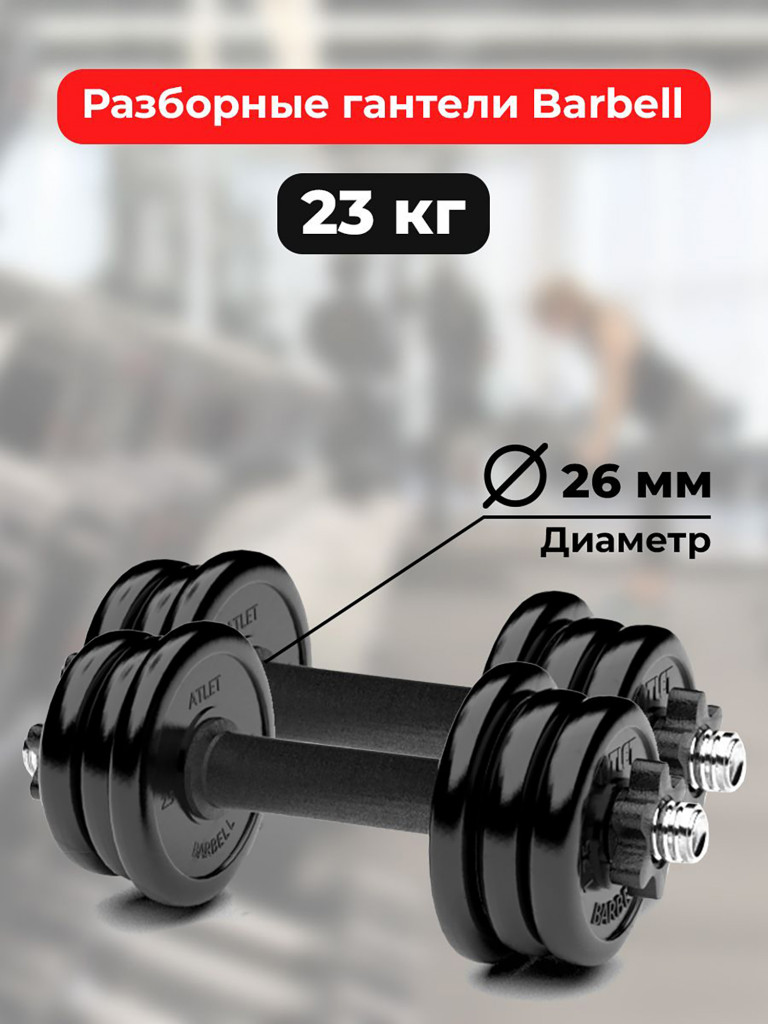 Гантели 11,5 кг - 2шт MB Barbell разборные