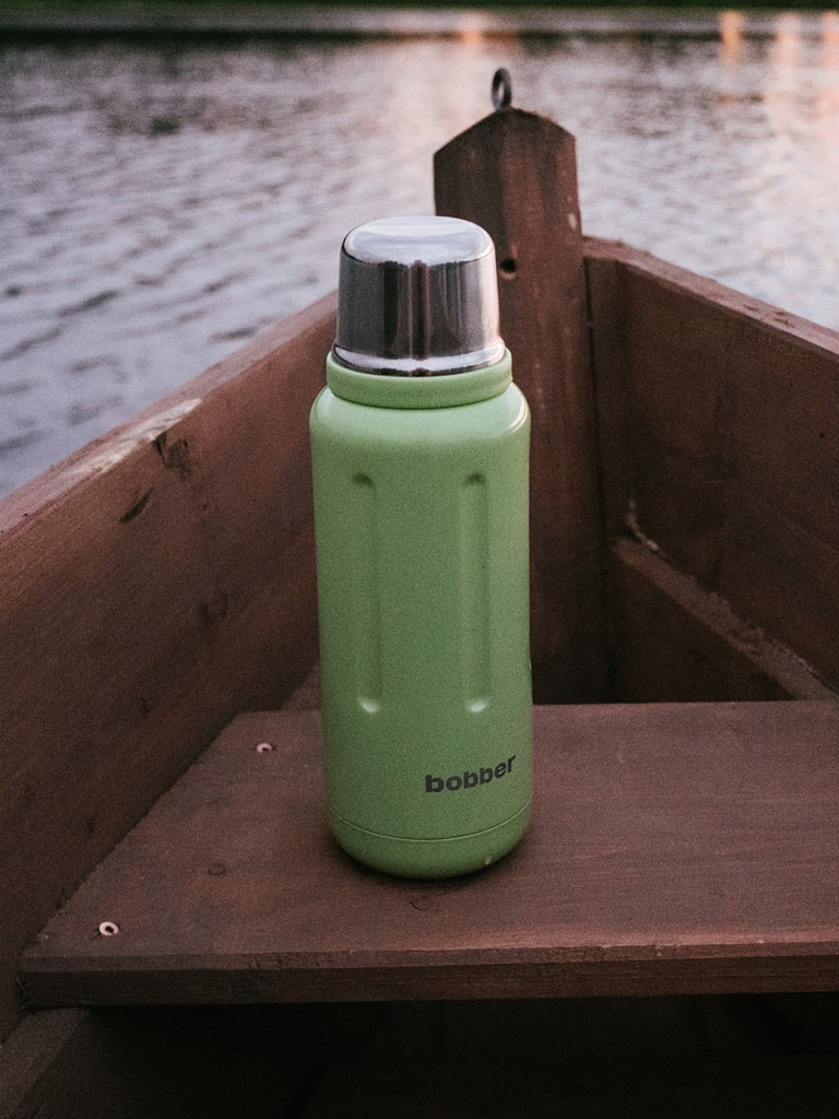 Термос вакуумный для напитков BOBBER Flask 1 литр, тепло до 48 часов, мятный
