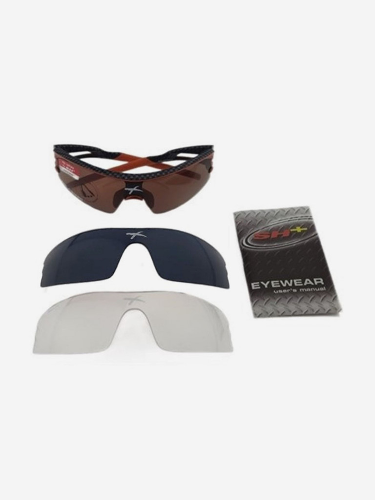 Спортивные очки SH+ RG 4600 carbon/orange polarized (+2 доп. линзы)