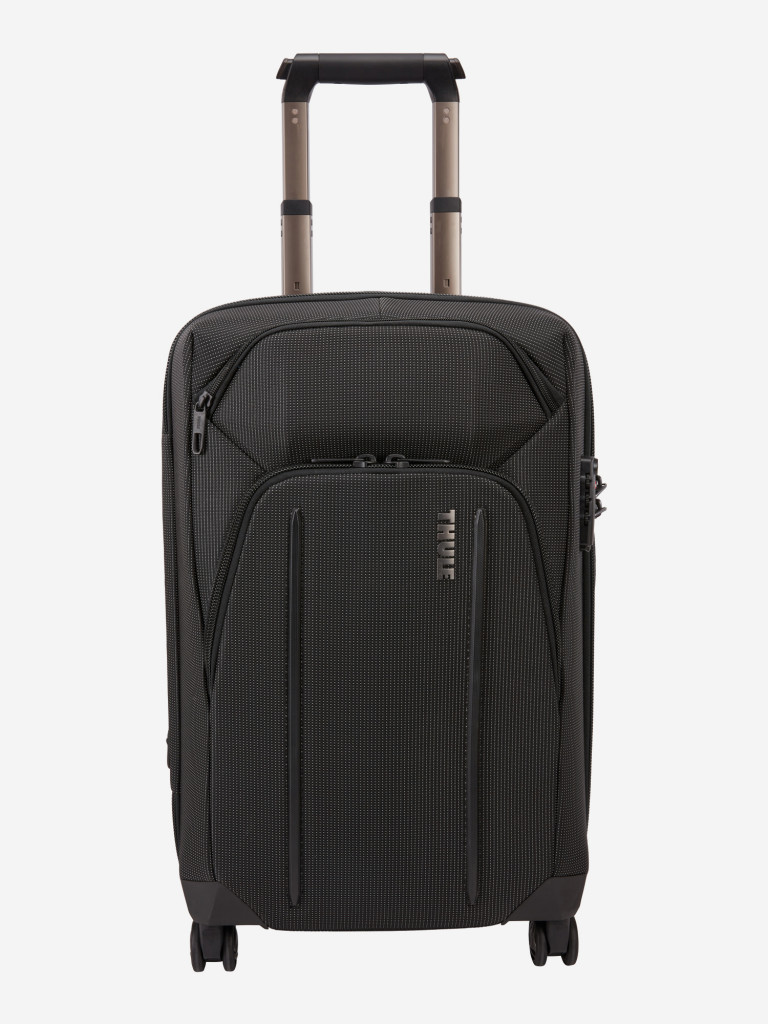 Чемодан с вращающимися колесами для ручной клади Thule Crossover 2  Expandable Carry-on Spinner, 35L, Black чёрный цвет — купить за 44980 руб.,  отзывы в интернет-магазине Спортмастер