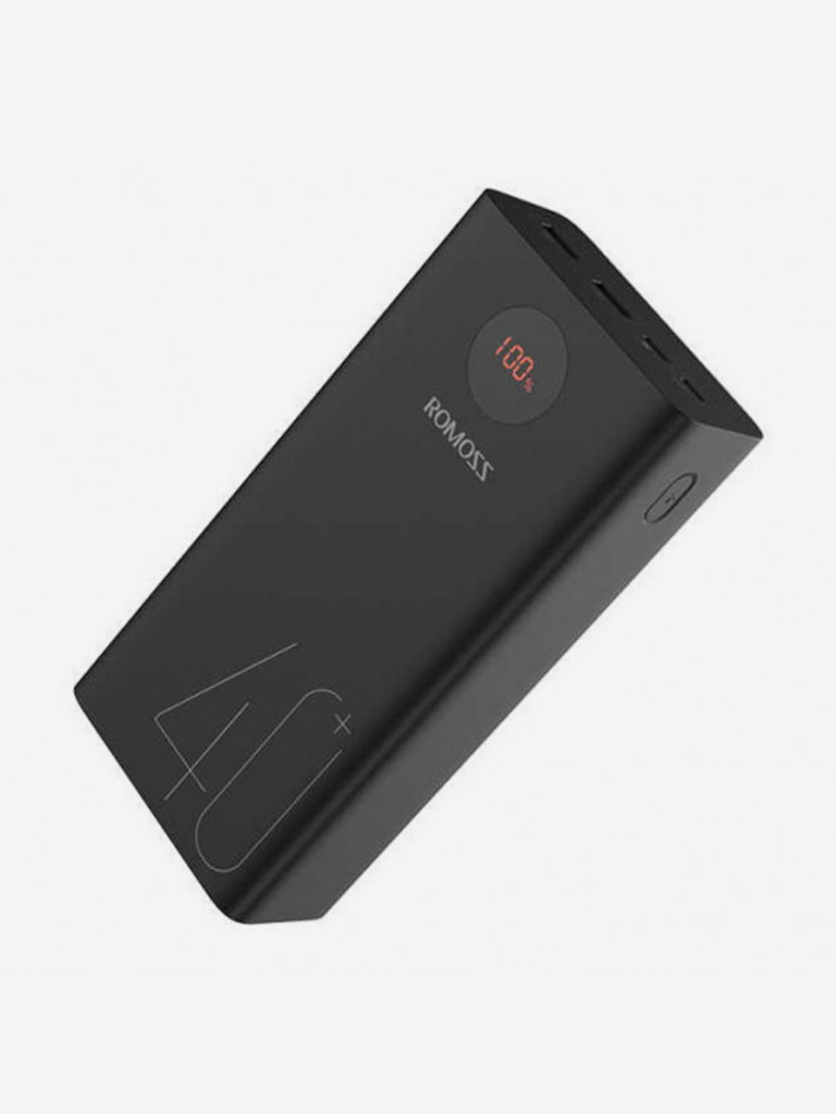 Внешний аккумулятор Romoss PEA40 40000 mAh черный цвет — купить за 4290 руб.  со скидкой 14 %, отзывы в интернет-магазине Спортмастер