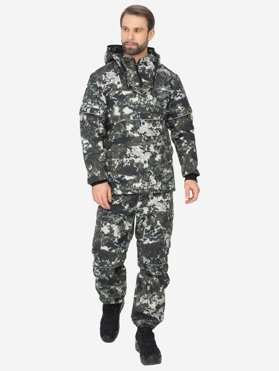 Костюм мужской Huntsman Полюс LUX зимний на флисе для охоты и рыбалки, ткань Cell