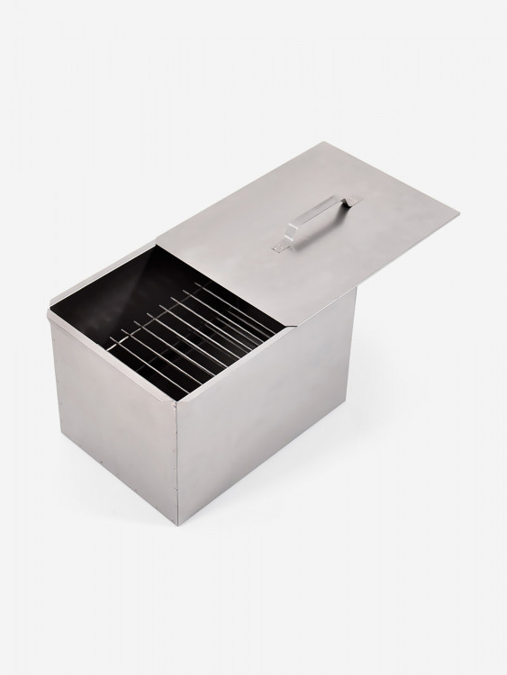 Коптильня двухъярусная 38х28х27 см, Сталь 0,8 мм Кедр