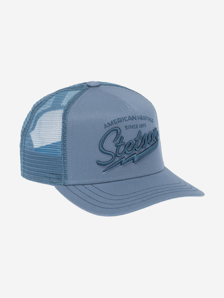 Бейсболка с сеточкой STETSON 7751171K TRUCKER CAP AMERICAN HERITAGE CLASSIC (голубой)