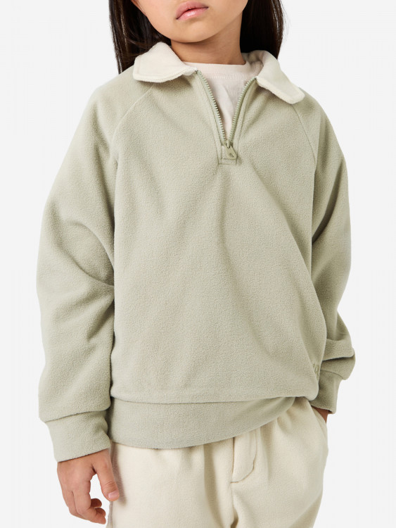 Джемпер флисовый модель «поло» детский HAPPY BABY