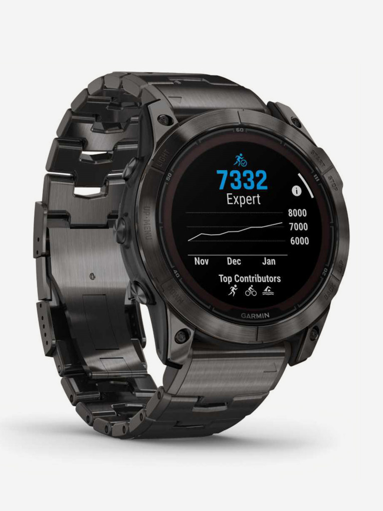 Спортивные часы Garmin Fenix 7X Pro Saph Sol Crbn Gry Ti w/Crbn Gry Mtl Bnd (010-02778-30G)