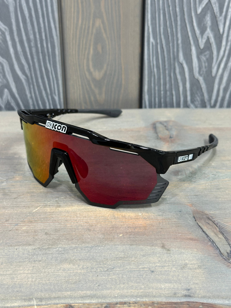 Очки спортивные Scicon AeroShade Kunken оправа Black Gloss линза SCNPP Multimirror Red