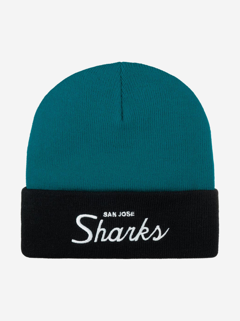 Шапка с отворотом MITCHELL NESS MN-NHL-EU174-SANSHA-TEA San Jose Sharks NHL (голубой)