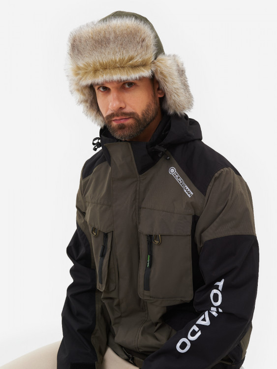 Шапка-ушанка зимняя мужская Huntsman Горка-Люкс мембранная