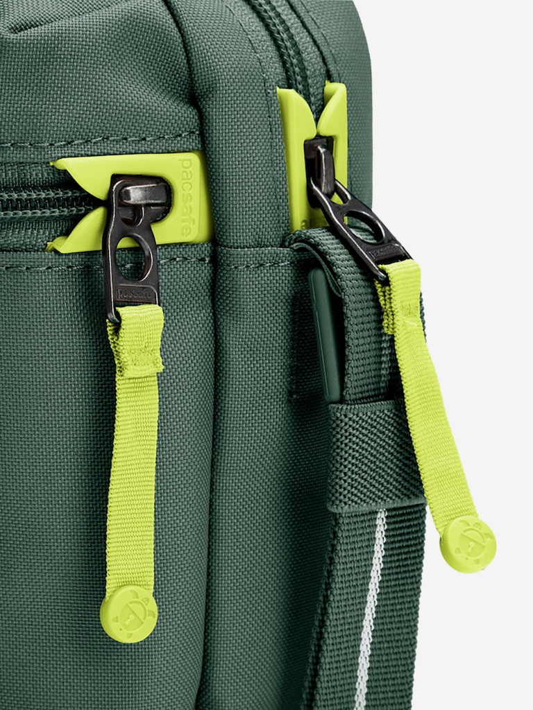 Сумка антивор Pacsafe GO Micro Crossbody, зеленый, 1,5 л.