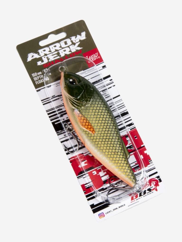 Воблер LUCKY JOHN BBS Original ARROW JERK F 015 см, джерк для крупного хищника