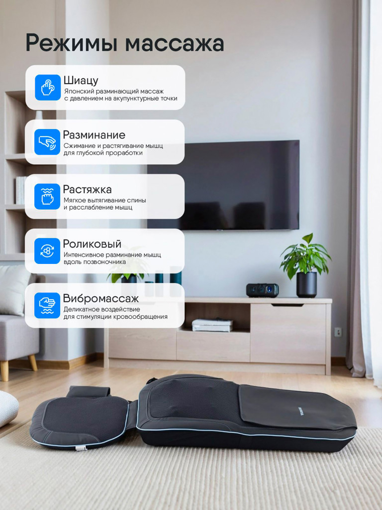 Массажная накидка Ergonova FeelBack2 массажер для тела роликовый шиацу с подогревом