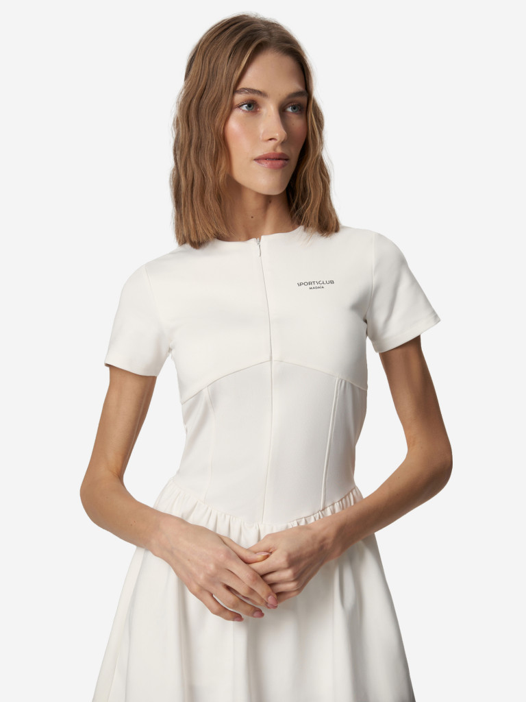 Платье-комбинезон «Body Serve» в молочном цвете