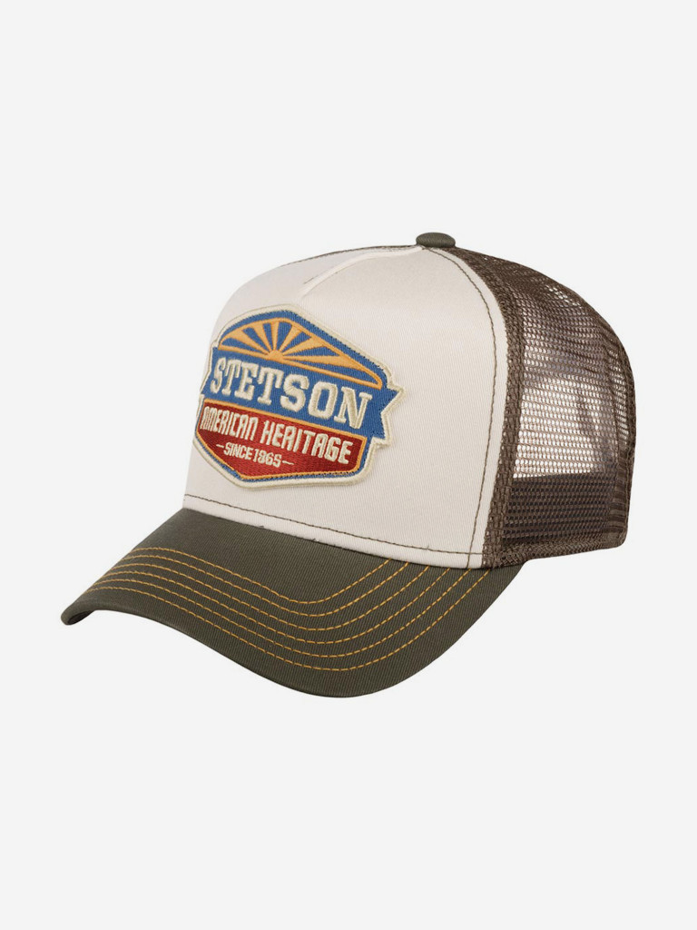 Бейсболка с сеточкой STETSON 7751194 TRUCKER CAP SUN (оливковый)