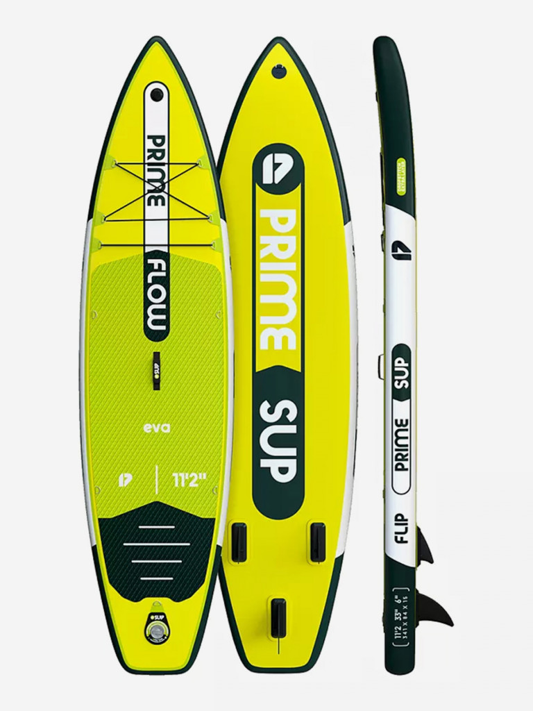 Сапборд надувной Prime 11.2x33x6 Flow yellow, 341x84x15 см