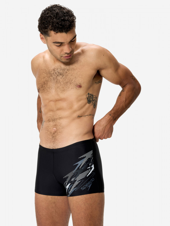 Плавки-шорты мужские Speedo Medley Logo Aquashort Blk/Red