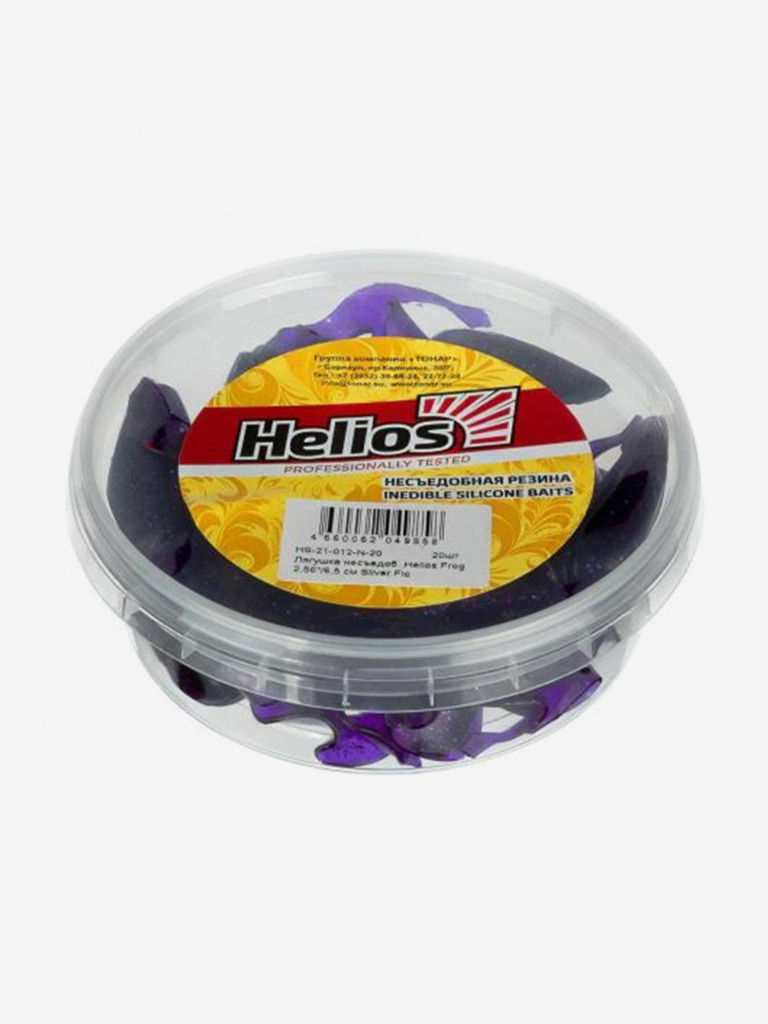 Мягкая приманка лягушка Helios Frog, 2,56" / 6,5 см, Silver Fio, 20 штук (HS-21-012-N-20)