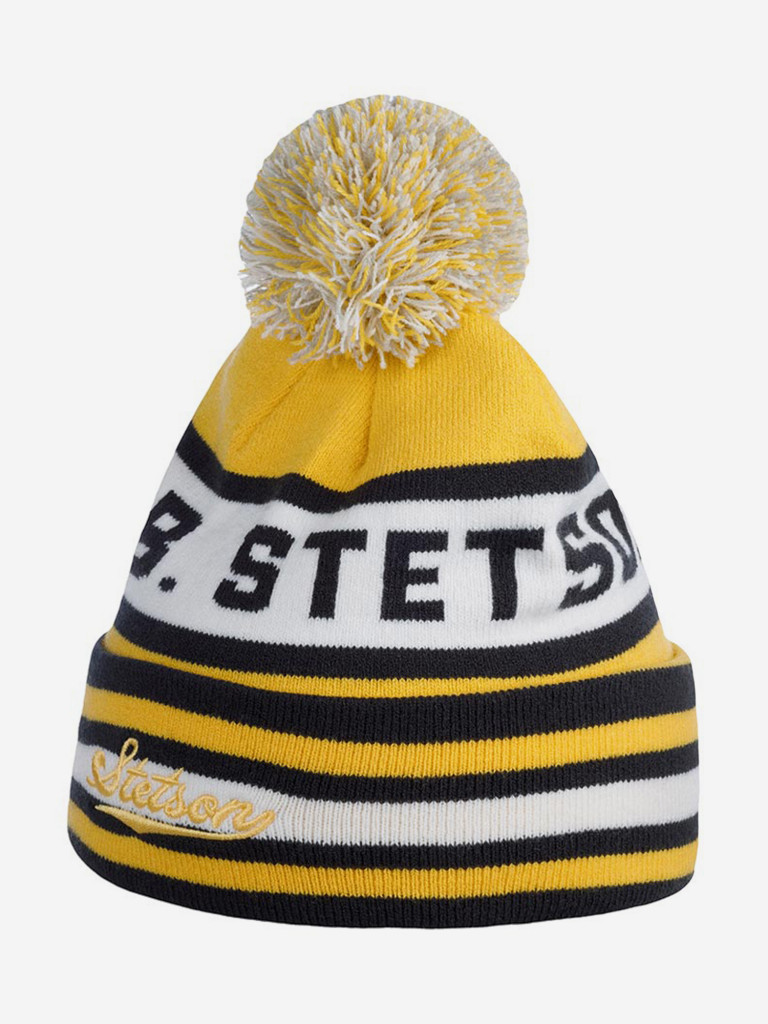 Шапка с помпоном STETSON 8599124 JOHN STETSON POMPOM (желтый)