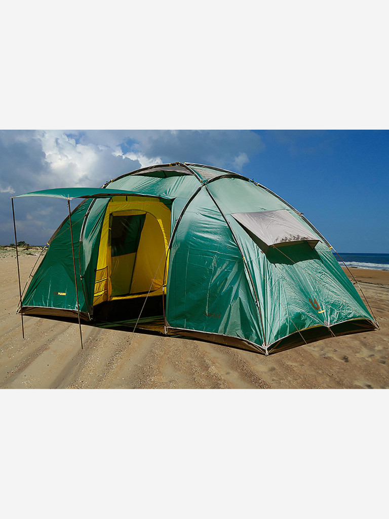 Палатка летняя 6-местая 2-комнатная с тамбуром, 510 х 220 х 205 см, TauMANN Montana