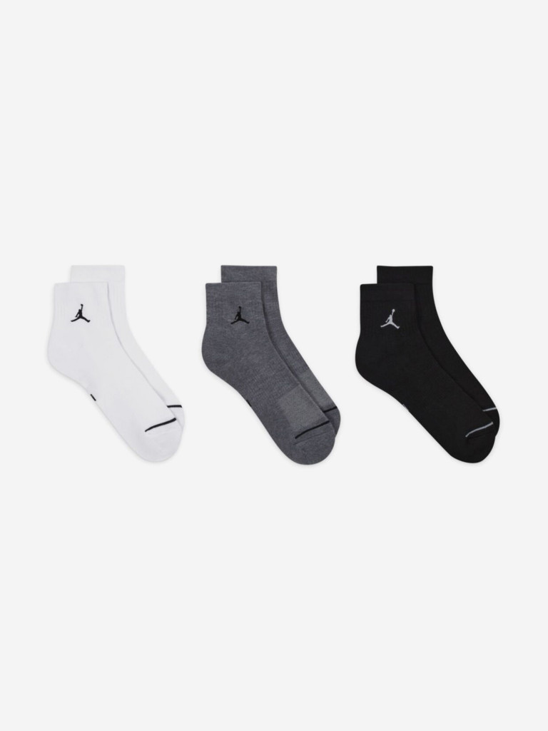 Носки высокие унисекс Nike U J EVERYDAY CUSH POLY ANKLE 3PR - 144 (Jordan)