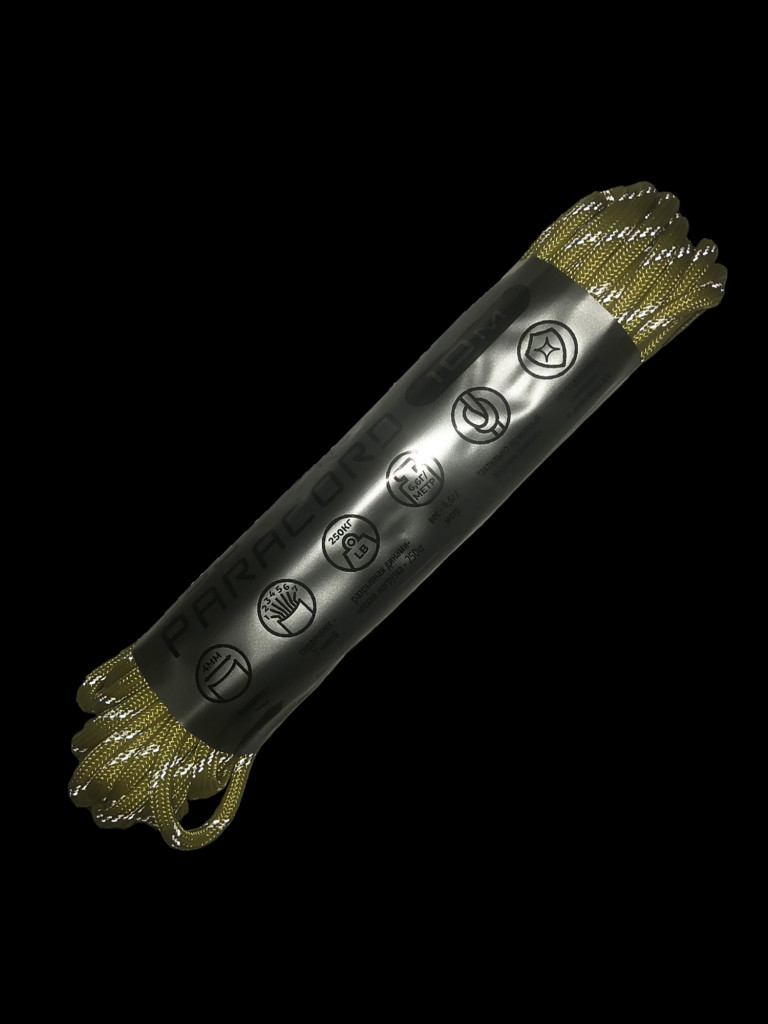 Паракорд 550 CORD nylon 10м RUS световозвращающий (lemon)