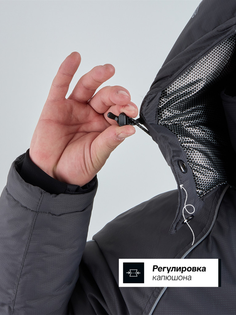 Костюм зимний мужской для рыбалки Камчатка Магма -45, графит/синий