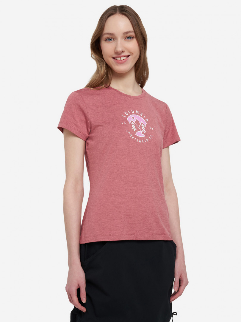 Футболка женская Columbia Sloan Ridge Graphic Ss Tee, Розовый