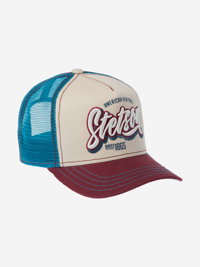 Бейсболка с сеточкой STETSON 7741108K TRUCKER CAP ONE FOR ALL (малиновый)