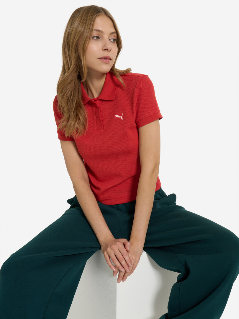 фото Поло женское puma premium ess, красный