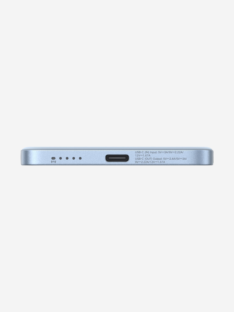 Внешний аккумулятор UGREEN PB580 (65840B) MagFlow Air Ultra-Slim 20W Magnetic 5000mAh Wireless Power Bank