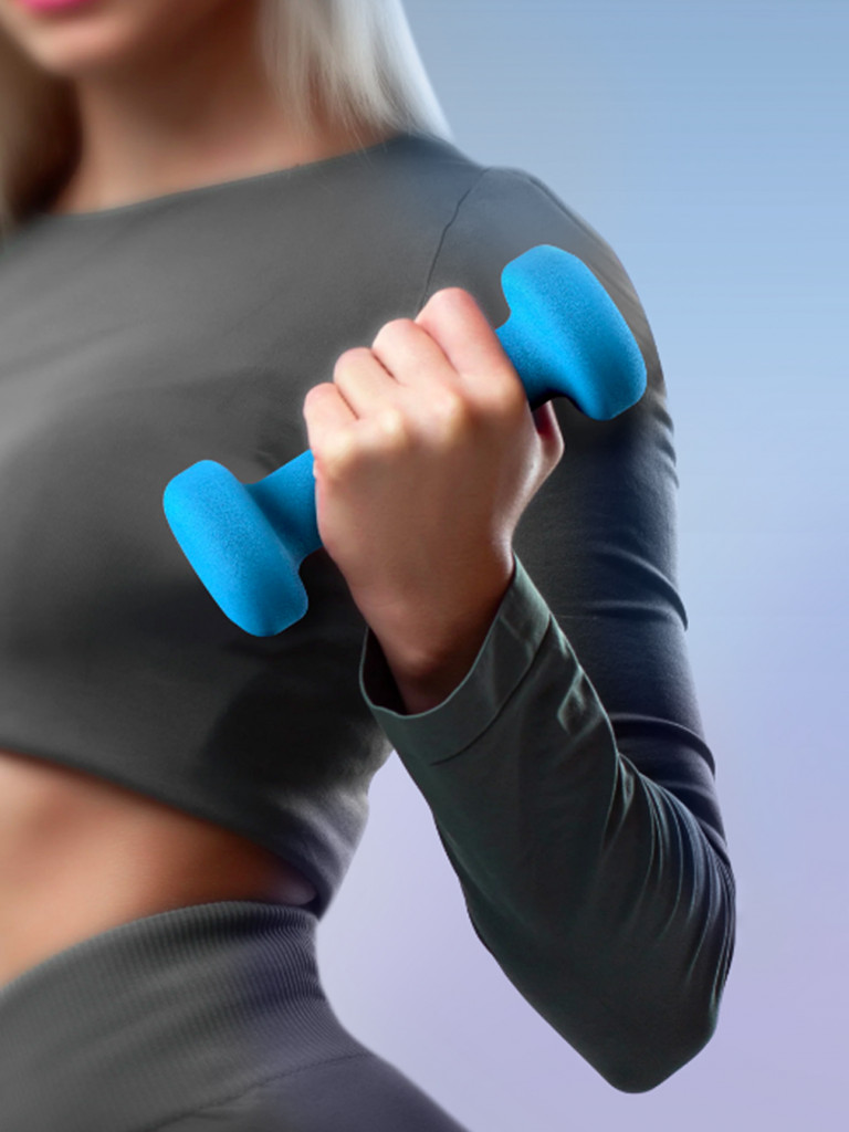 Гантели PROIRON неопреновые набор 2 шт, 1+1 кг