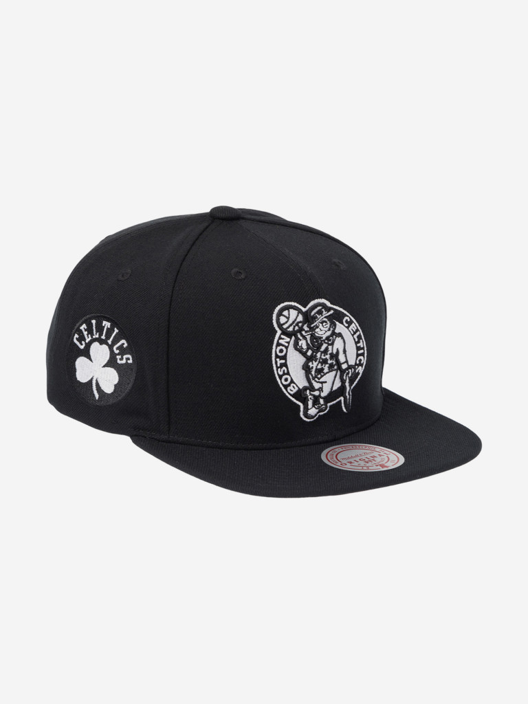 Бейсболка с прямым козырьком MITCHELL NESS HS8547-BCEBLCK Boston Celtics NBA (черный)