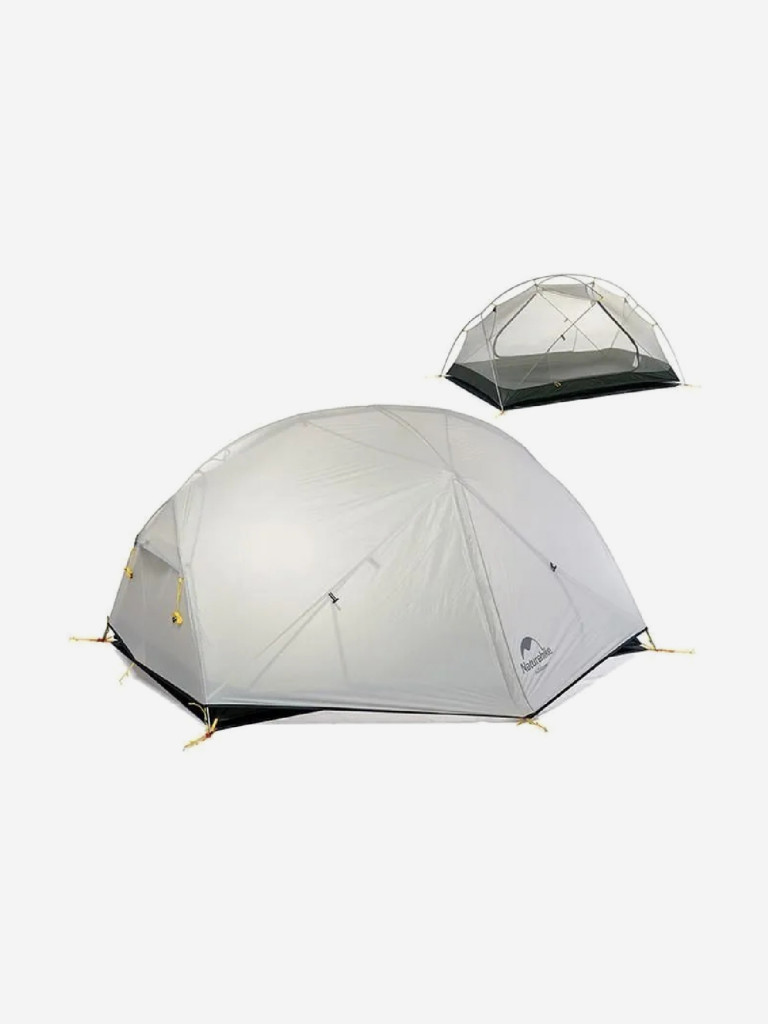 Палатка Naturehike Mongar NH17T007-M 20D двухместная сверхлегкая , серая, 6927595708071