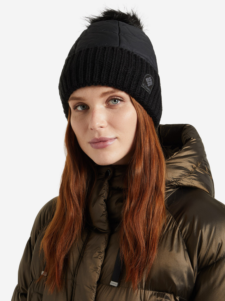 Шапка Columbia Snow Diva Beanie чёрный цвет — купить за 2799 руб. со