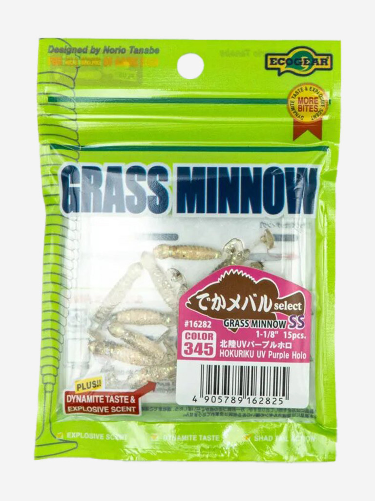Силиконовые приманки Ecogear Grass Minnow SS 1.125 345 UV