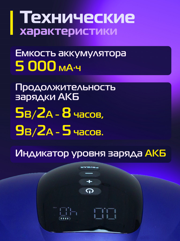 Электрический насос KITAMI KT-797 Plus со встроенным аккумулятором для лодок ПВХ, сапбордов