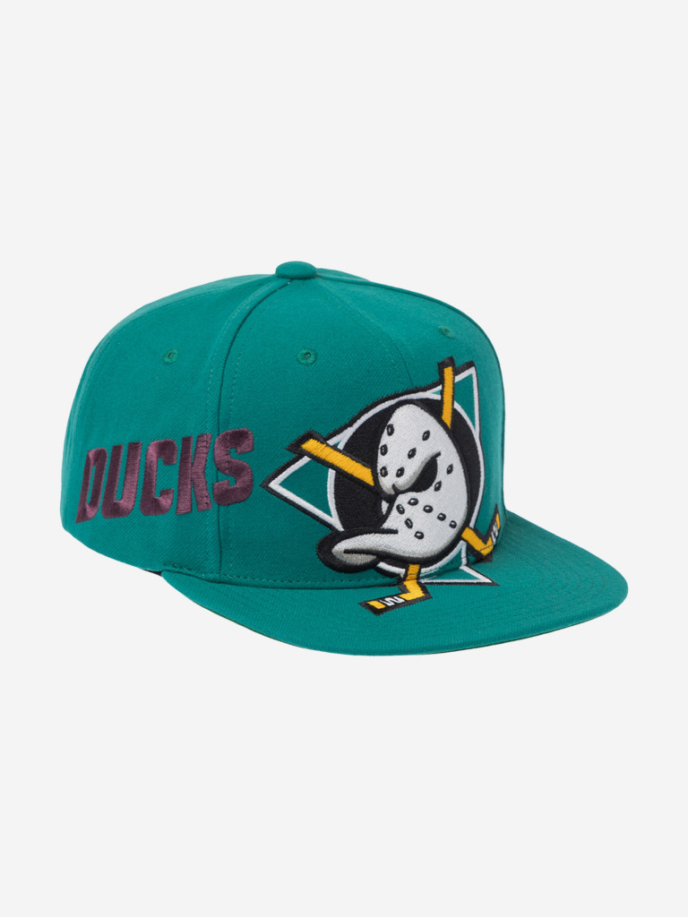 Бейсболка с прямым козырьком MITCHELL NESS HS10519-ADUTEAL Anaheim Ducks NHL (голубой)