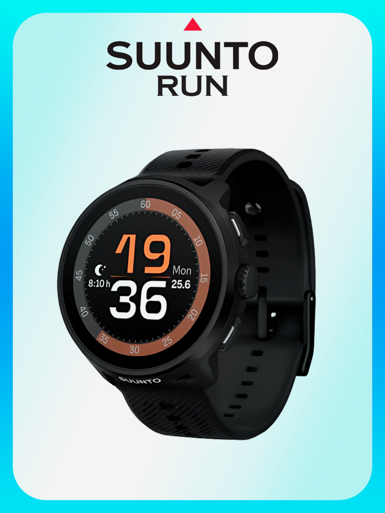 Спортивные часы Suunto Run, черные, силиконовый