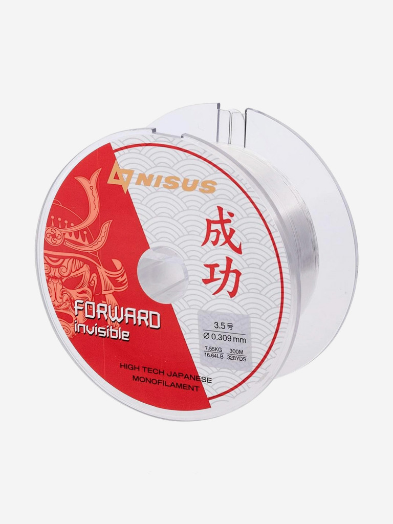 Леска для рыбалки Nisus FORWARD Invisible Nylon 0,309мм, 300м, 7,55кг, прозрачный