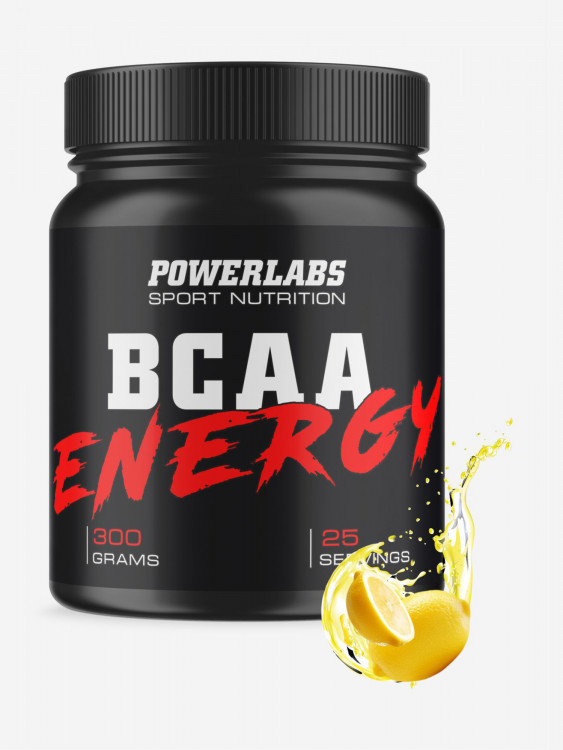 BCAA Energy, Powerlabs, 300 г, лимон