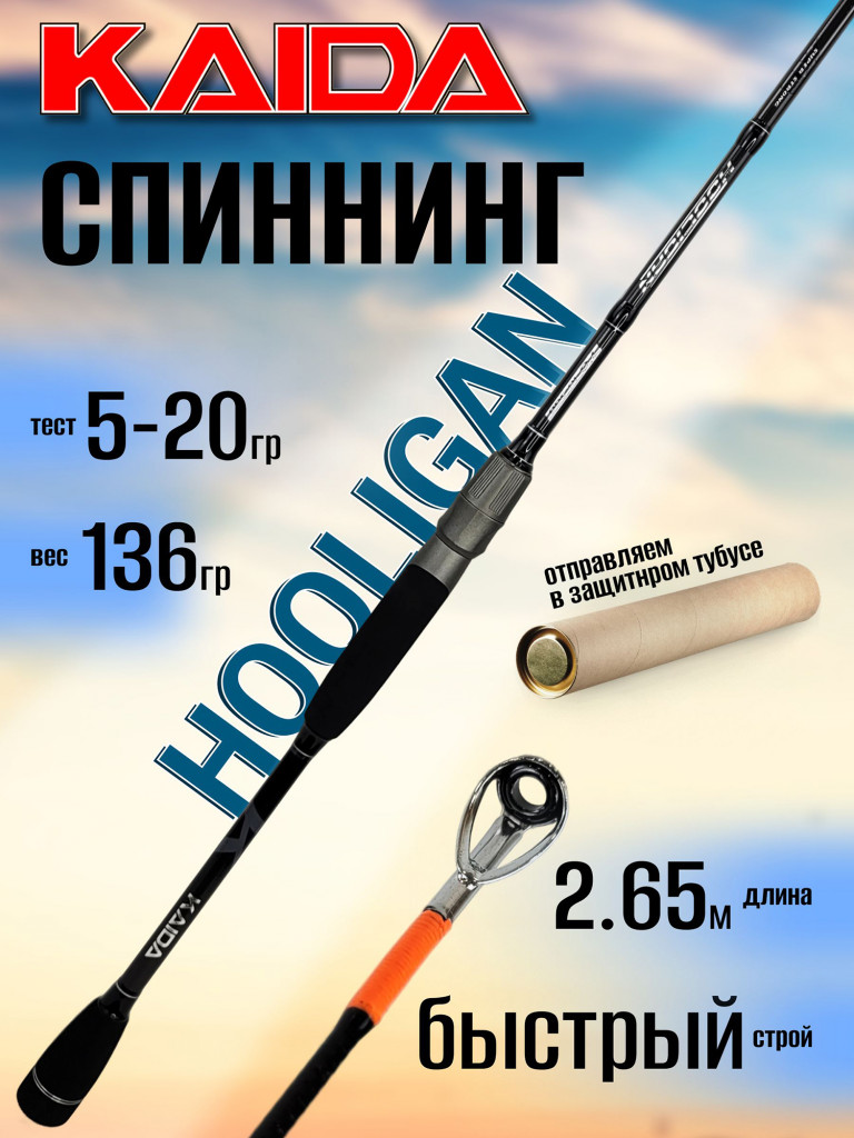 Спиннинг Kaida HOOLIGAN 2.65м 5-20гр