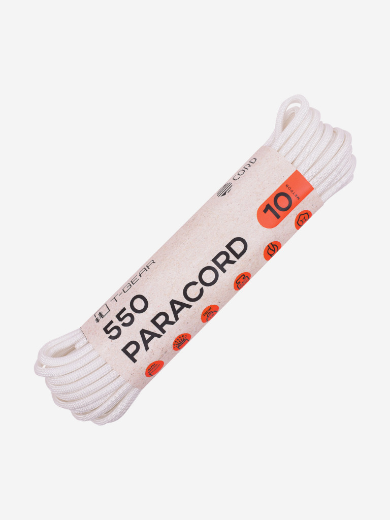 Паракорд 550 T-Gear x CORD nylon 10м (White)