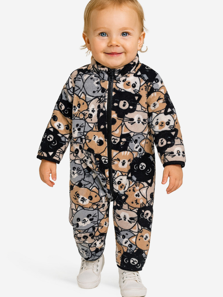 Комбинезон флисовый для девочек PlayToday