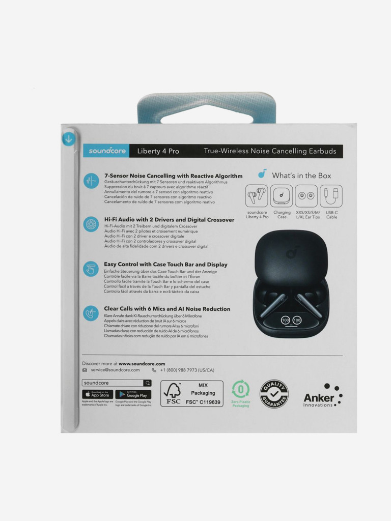 Наушники беспроводные SOUNDCORE Liberty 4 Pro