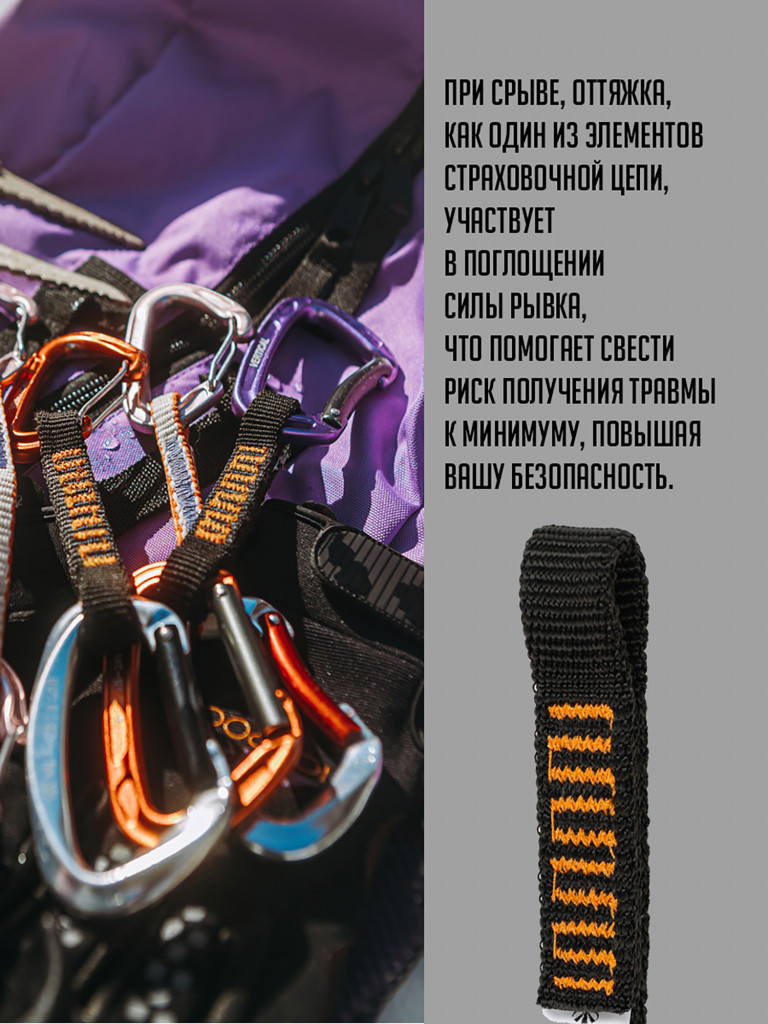 Оттяжка альпинистская полиамид 17 см